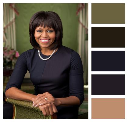 Official Portrait Michelle Obama Wife Of The President Of The United States Image